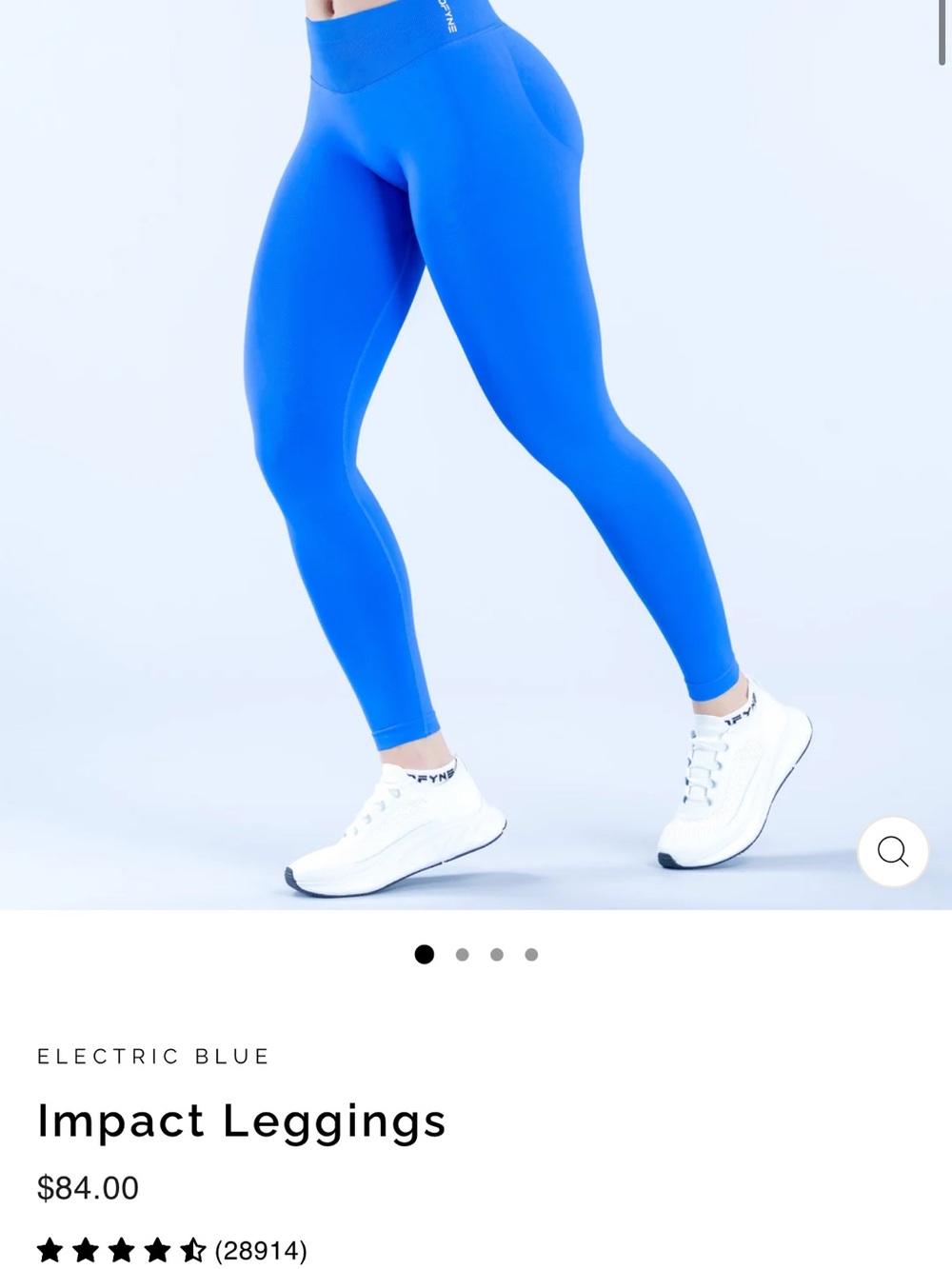 Impact Leggings — Electric Blue High-Rise Leggings